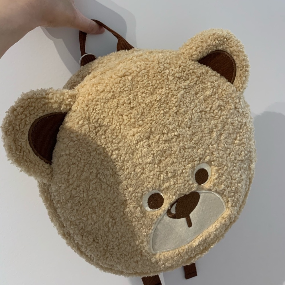 Gift 💝 Unisex Fleece Bear Shape Backpack